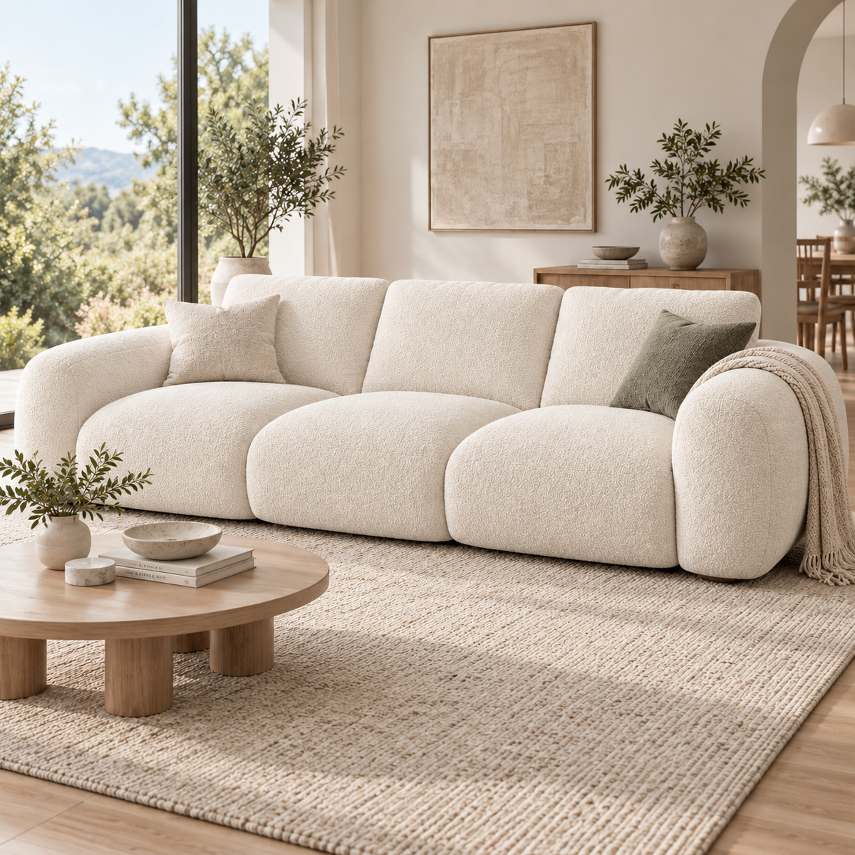 Mochi Lounge Compressed 3--Seater Sofa